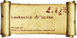 Levkovics Őszike névjegykártya
